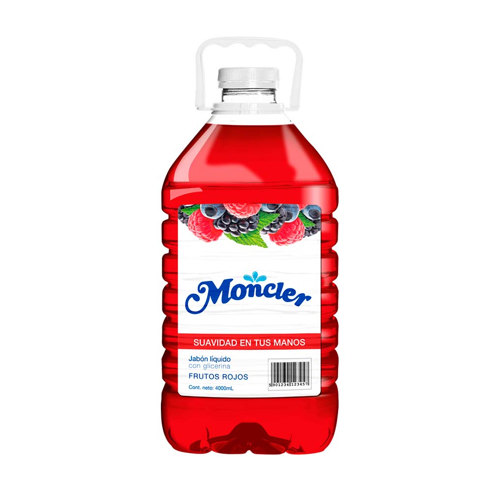 Jabón líquido Monclear frutos rojos 4 litros