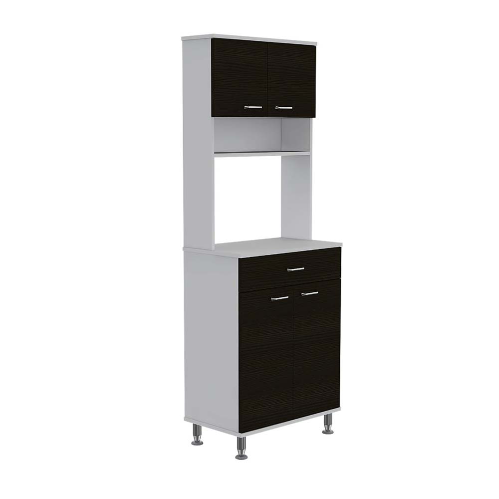 Mueble Alacena de Cocina Kitchen 60cm Melamina Blanco/Wengue Tuhome