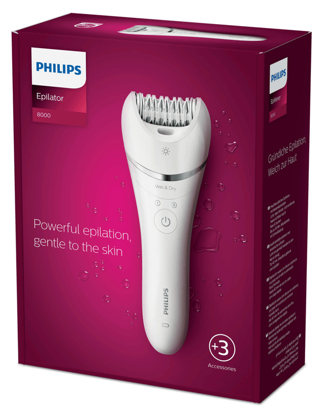 Depiladora Philips Inalambrica con 3 Accesorios BRE700