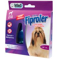 Pipeta para Perros de 2Kg a 10Kg Antipulgas y Garrapatas TRAVEL 4 Marrón Claro Caja 1.4ml