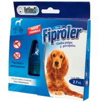 Pipeta para Perros de 11Kg a 20Kg Antipulgas y Garrapatas TRAVEL 4 Marrón Claro Caja 2.7ml