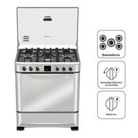 Cocina a Gas MABE CMP7670FX0 5 Quemadores