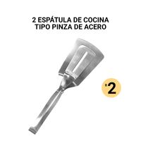 2 Espátula de cocina tipo Pinza de Acero