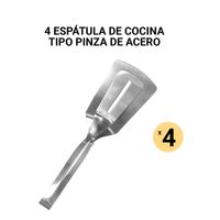 4 Espátula de cocina tipo Pinza de Acero