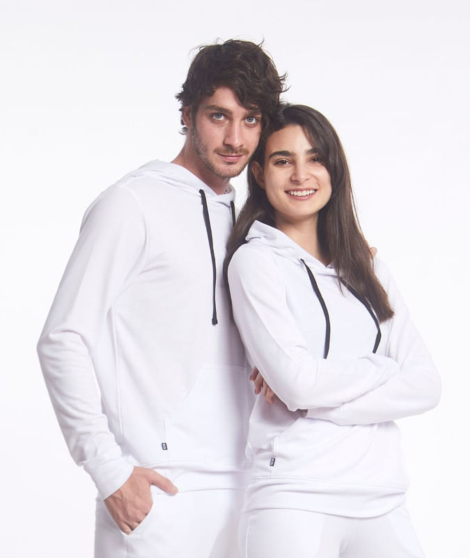 Polera con Capucha Rising Dragon El Intrépido Unisex Blanco