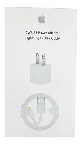 Cargador Completo Apple 5w - Calidad A1 - Blanco