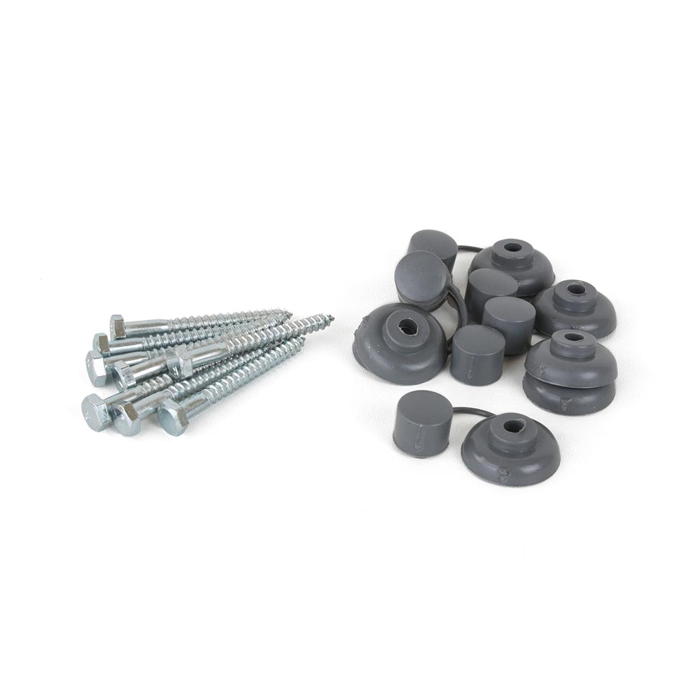 Kit Tornillo Tirafondo 1/4""x21/2"" + Capuchón gris x 8 unidades