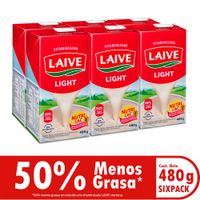 Mezcla Láctea LAIVE Light Caja 480g Paquete 6un