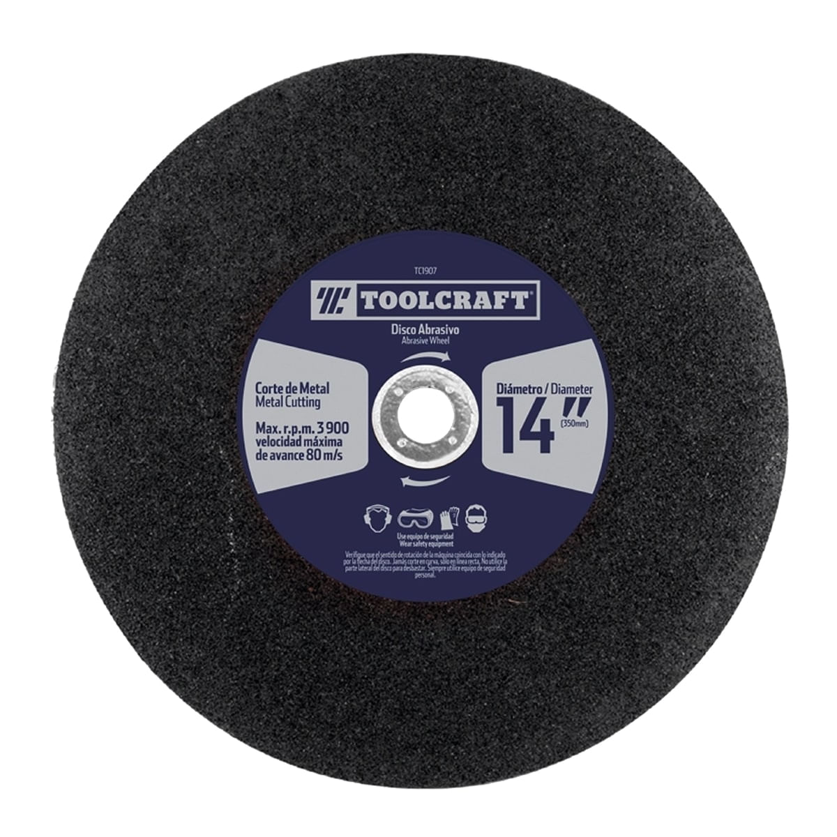 Disco de Corte Metal 14"" x 1"" Toolcraft TC1907