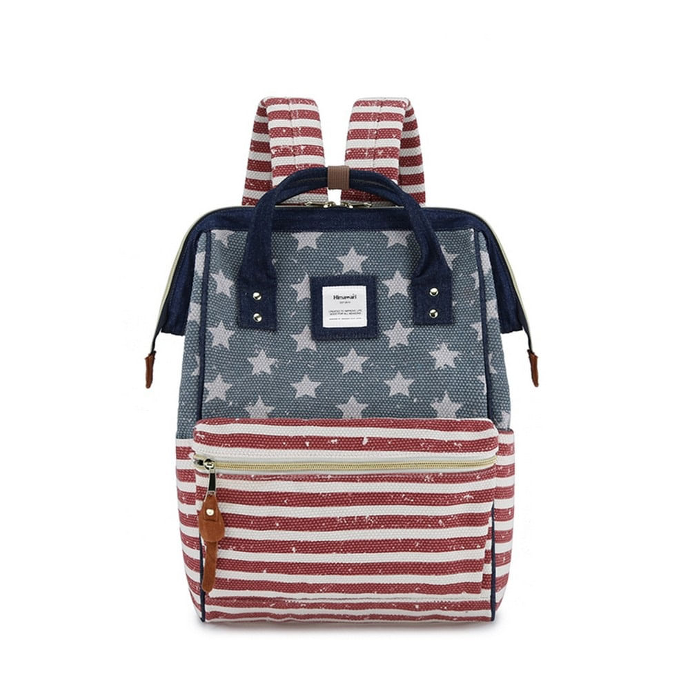 Mochila escolar o de viaje porta Laptop H9002-1 Azul y Rojo