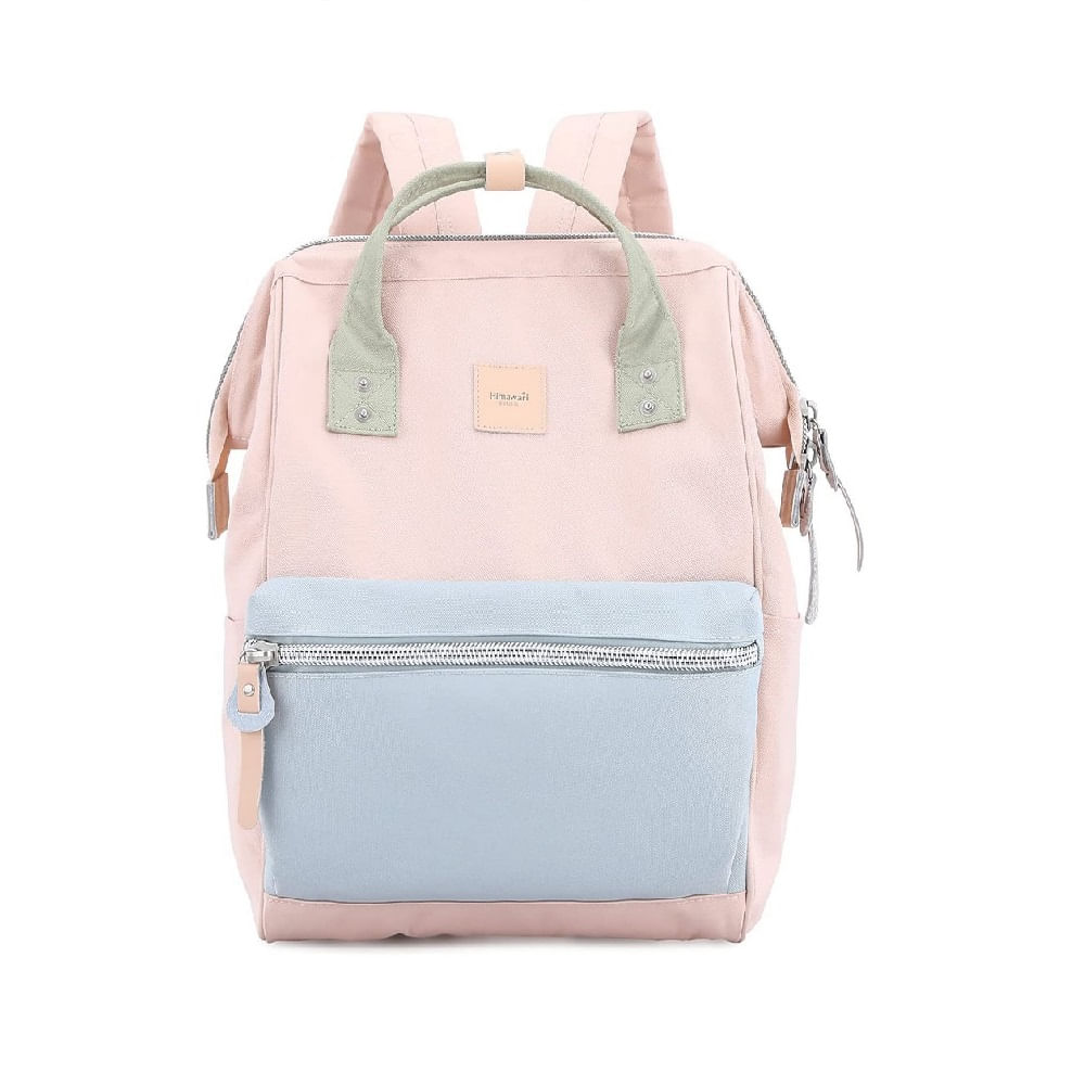 Mochila escolar o de viaje porta Laptop H1881-7 Rosado y Azul