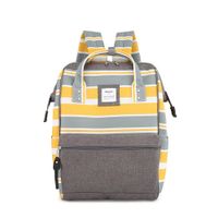 Mochila escolar o de viaje porta Laptop HABCD-1 Amarillo y Gris