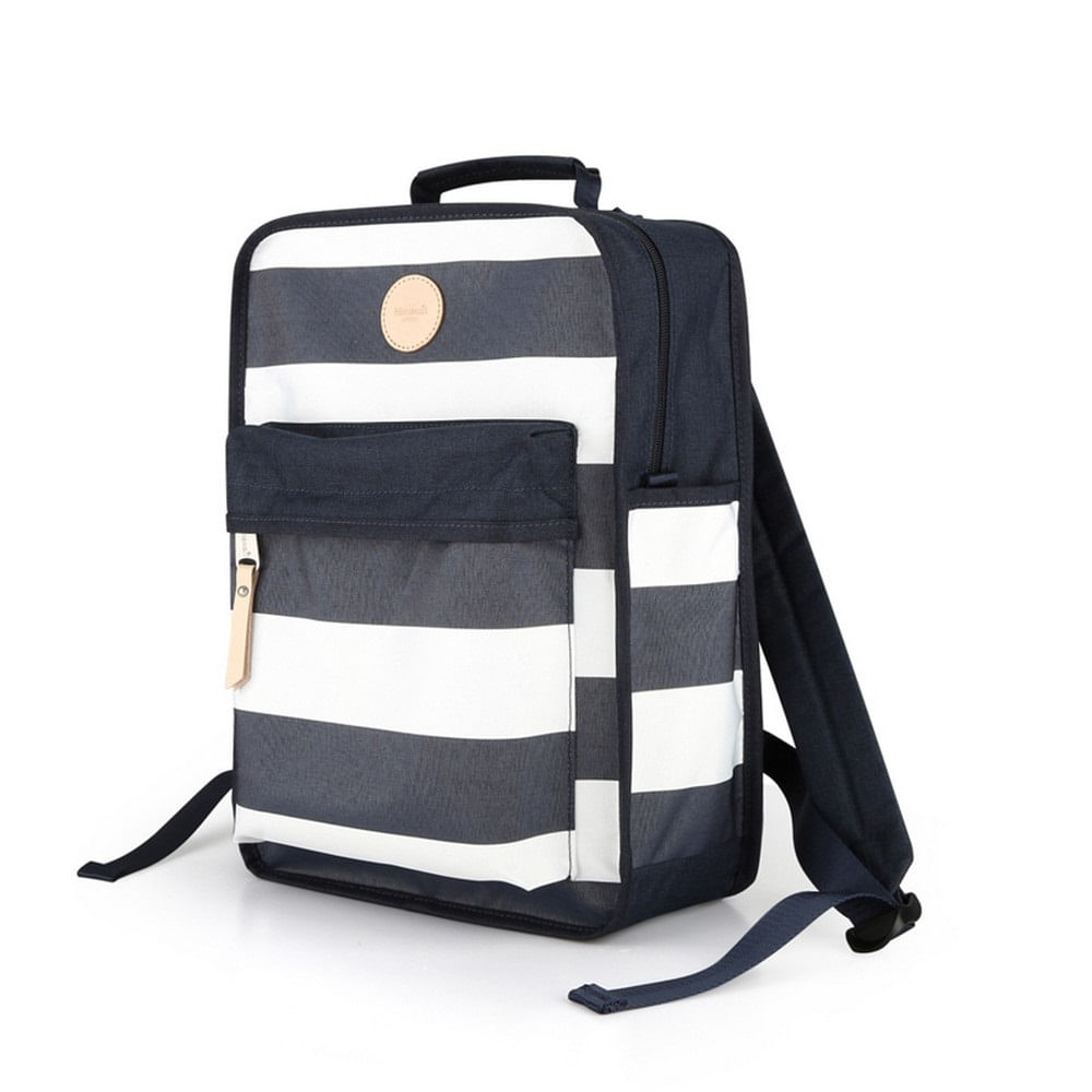 Mochila escolar o de viaje porta Laptop H0827-7 Blanco y Negro