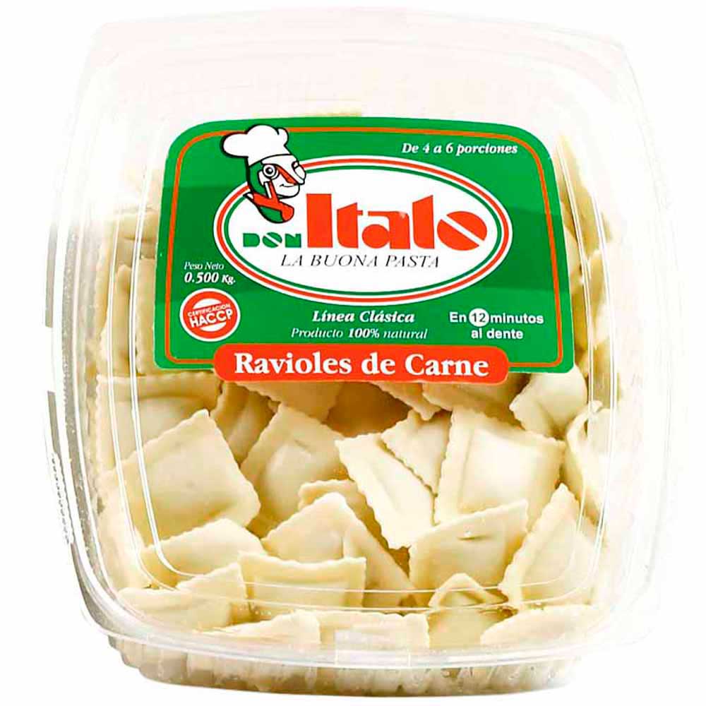Ravioles DON ITALO De carne Bandeja 500Gr