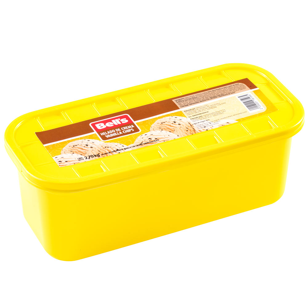 Helado BELL'S Vainilla Chips Pote 2.67Kg