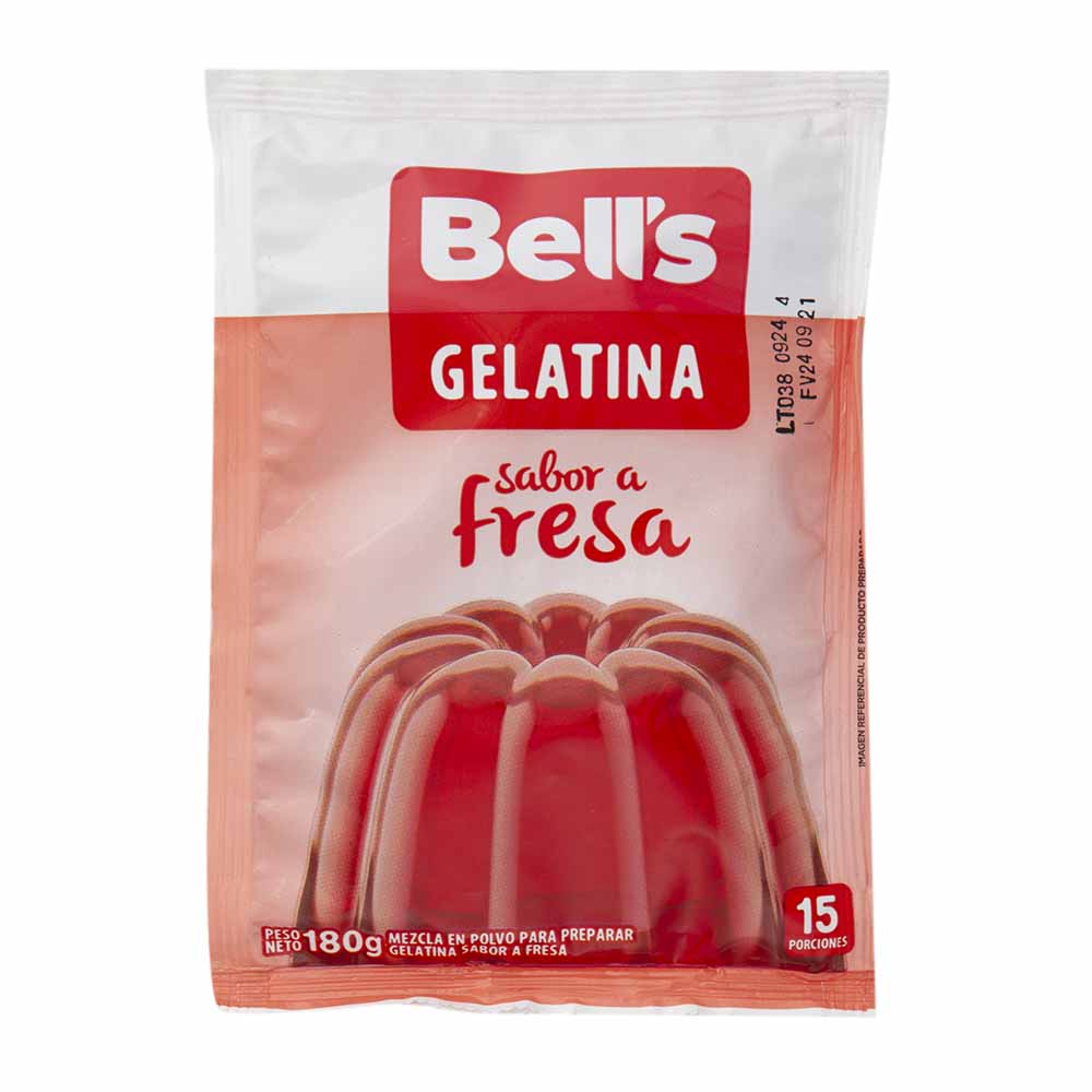 Gelatina BELL'S Sabor a Fresa Bolsa 180g