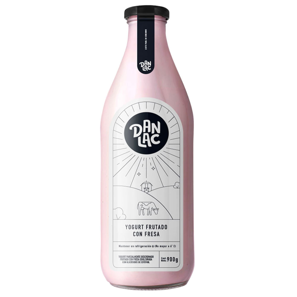 Yogurt DANLAC Frutado de Fresa Botella 900g
