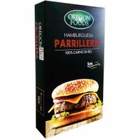Hamburguesa OREGON FOODS Parrillera 100% Carne de Res Caja 4un