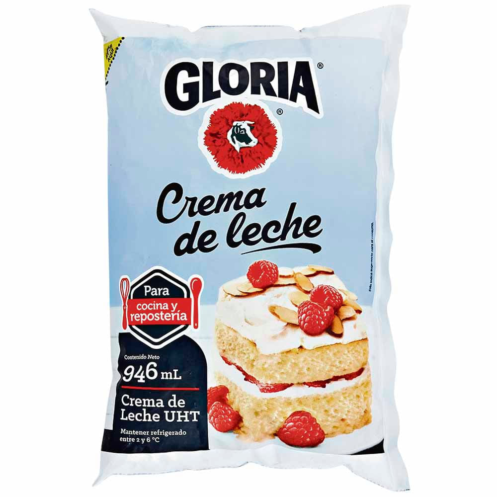 Crema de leche GLORIA Repostería Bolsa 946ml