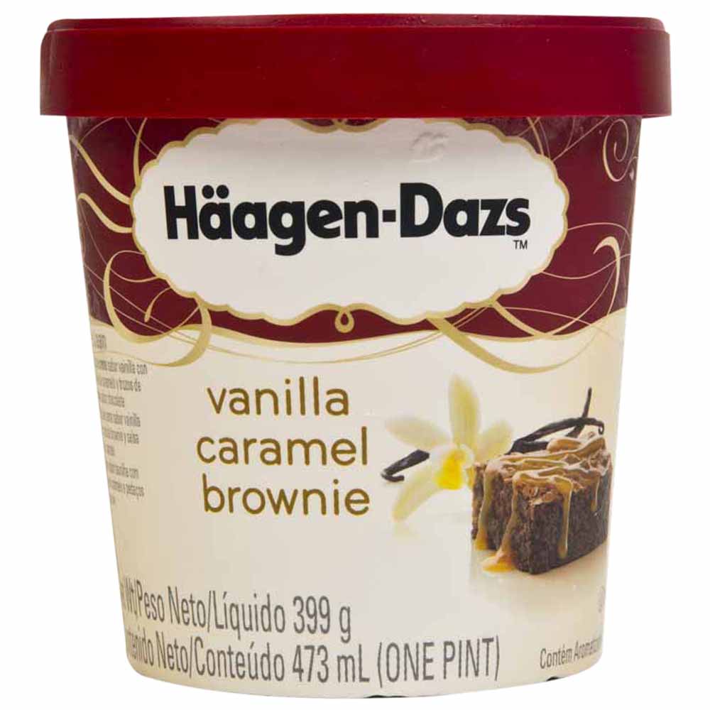 Helado de Vainilla Caramelo y Brownie HÄAGEN-DAZS Pote 473ml