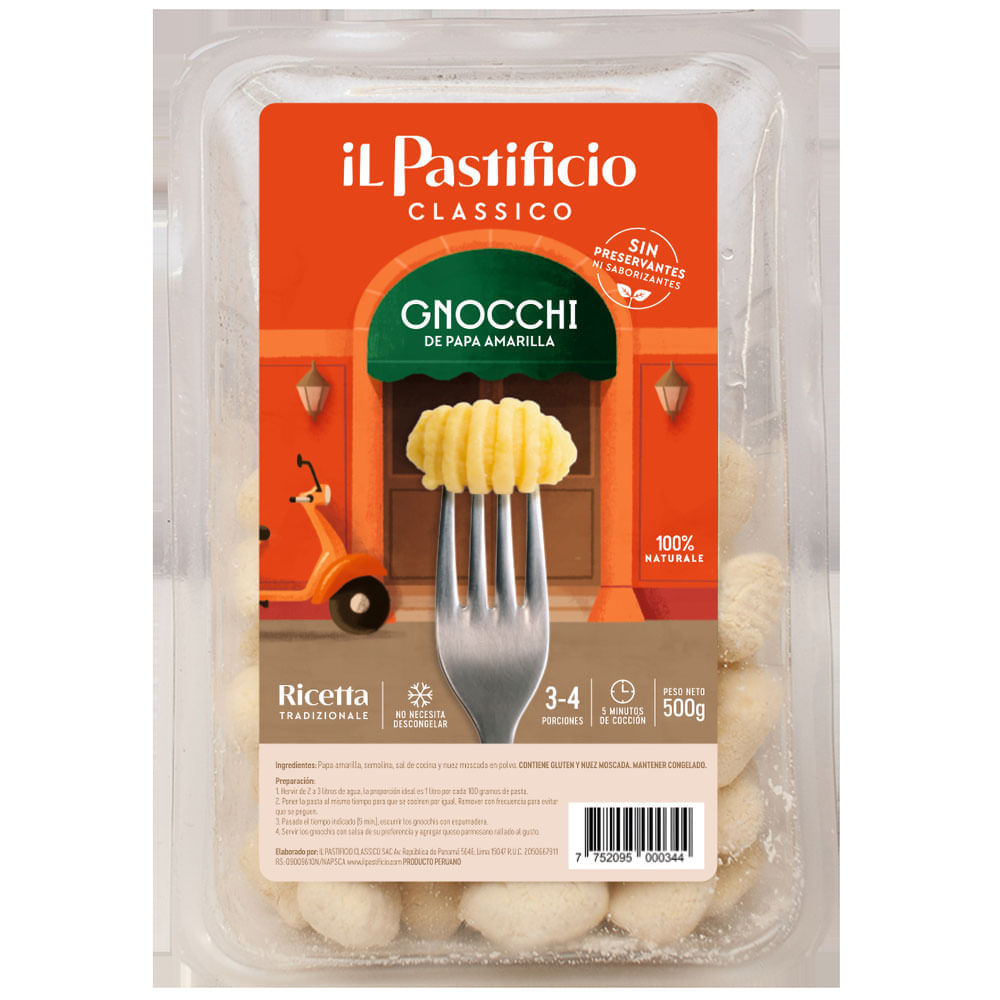 Gnocchi IL PASTIFICIO de Papa Amarilla Bandeja 500g