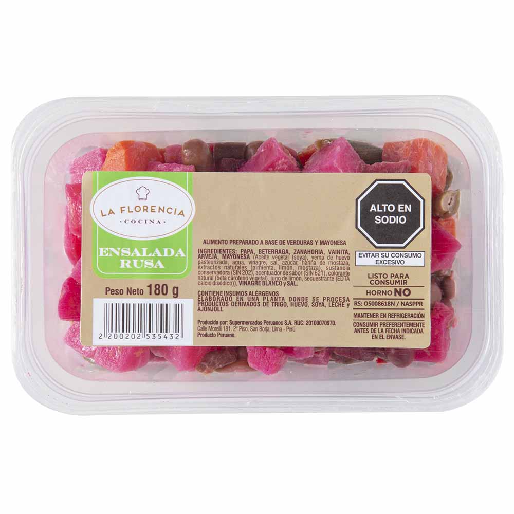Ensalada Rusa LA FLORENCIA Bandeja 180g