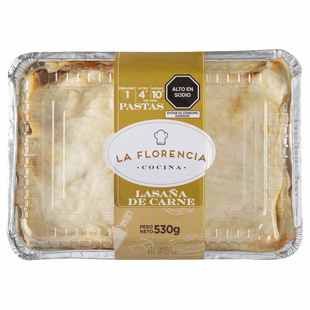 Lasaña Mediana La Florencia Envase 530g