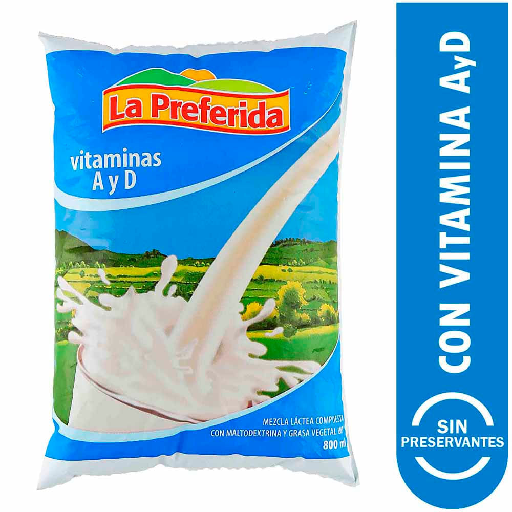 Leche Modificada UHT LA PREFERIDA Bolsa 800ml