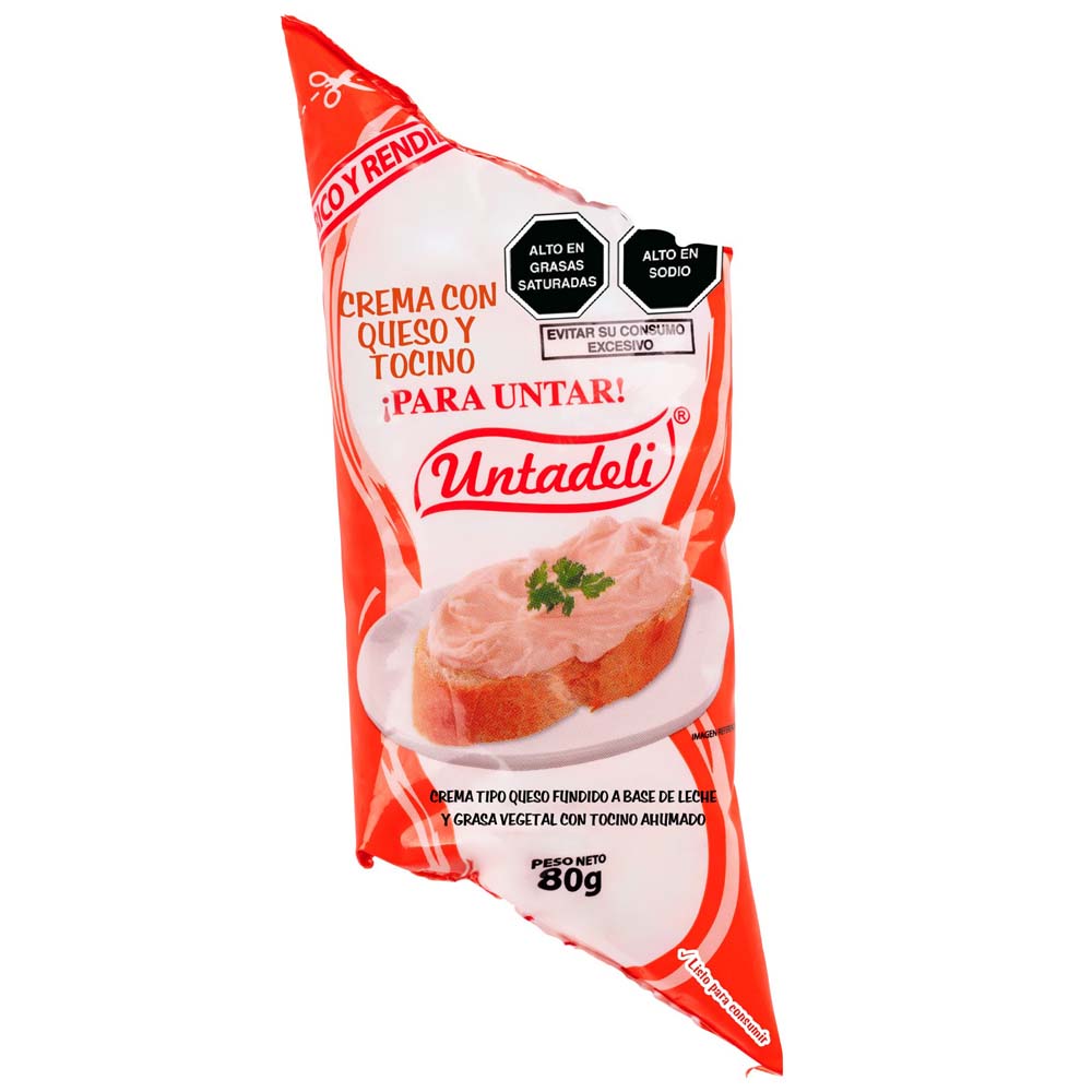 Crema con Queso y Tocino UNTADELI Sachet 80g