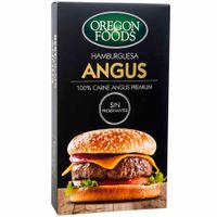 Hamburguesa OREGON FOODS Carne Angus Caja 4un