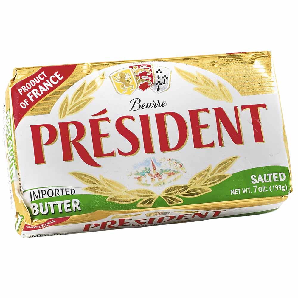 Mantequilla PRESIDENT con Sal Barra 200g
