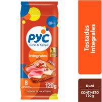 Tostadas PYC Integrales Paquete 120g
