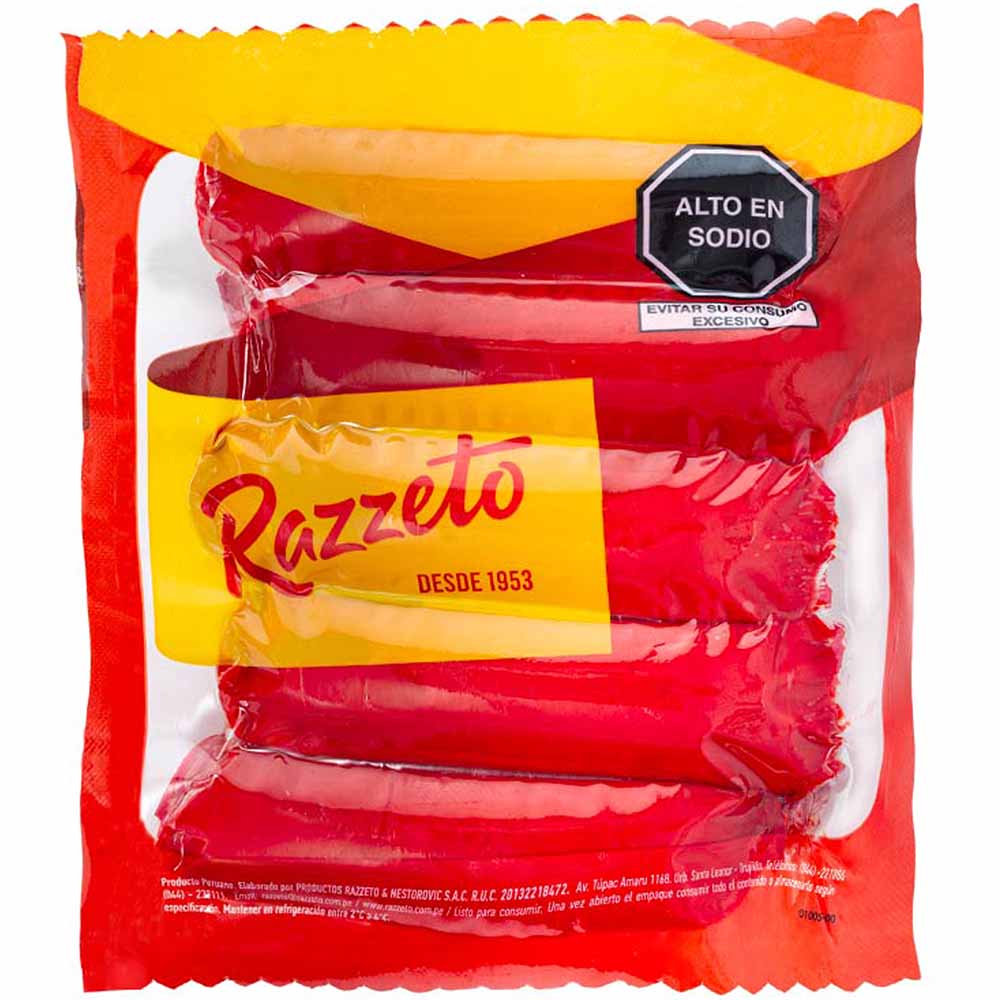 Hot Dog RAZZETO Paquete 280g
