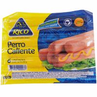 Salchicha de Pollo y Cerdo RICO POLLO Perro Caliente Paquete 250g