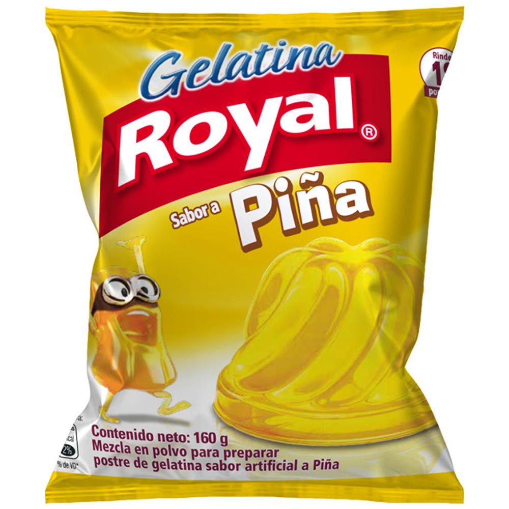 Gelatina ROYAL Sabor a Piña Bolsa 160g
