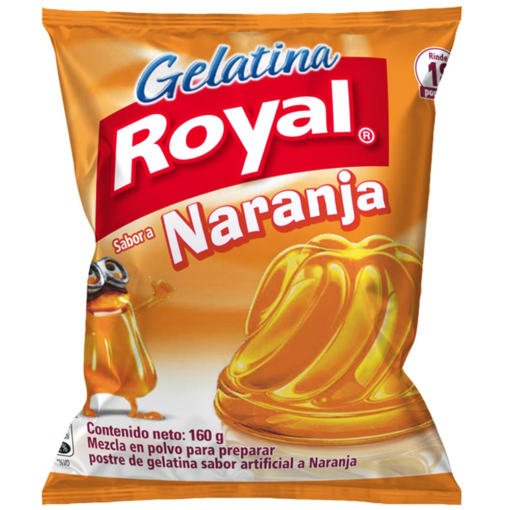 Gelatina ROYAL Sabor Naranja Bolsa 160g