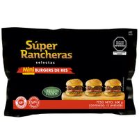 Mini Hamburguesas RANCHERAS de Res Bolsa 600g