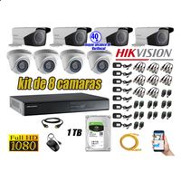 Kit 8 Cámaras de Seguridad Hikvision Full Hd 1080P Disco 1Tb Mayor Alcance Varifocal
