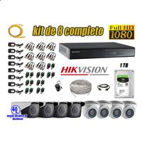 Kit 8 Cámaras de Seguridad Hikvision Full Hd 1080P Disco 1Tb Mayor Alcance Varifocal P2p