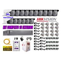 Kit 16 Cámaras de Seguridad Exterior Varifocal Hikvision Full Hd 1080P mas Disco 2Tb Wd Hdmi