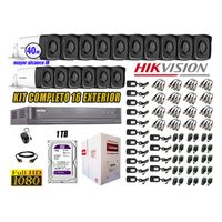 Kit 16 Cámaras de Seguridad Exterior It3F Hikvision Full Hd 1080P Disco 1Tb Wd P2p