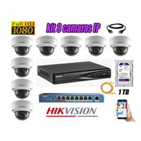 Kit 8 Cámaras de Seguridad Ip Interior Hikvision mas Disco 1Tb Wd Púrpura