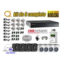 Kit 8 Cámaras de Seguridad It3F Hikvision Full Hd 1080P mas Disco 1Tb P2p Mayor Alcance