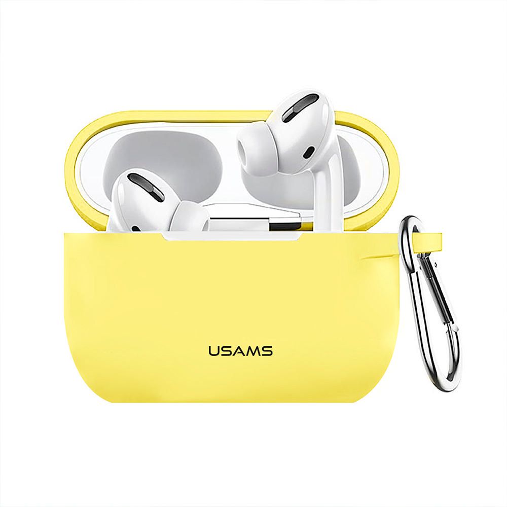 Case Usams US-BH568 Earpods Pro Con Llavero Amarillo
