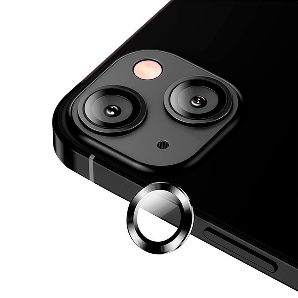 Lámina vidrio Lente de Cámara Usams US-BH789 para iPhone 13 Negro (2 Cámaras)
