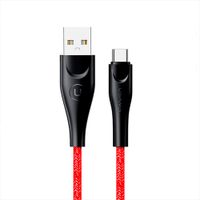 Cable Usams U41 Tejido USB a TypeC 1m Rojo