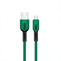 Cable Usams U51 USB a Micro Silicona Con Luz 1m Verde