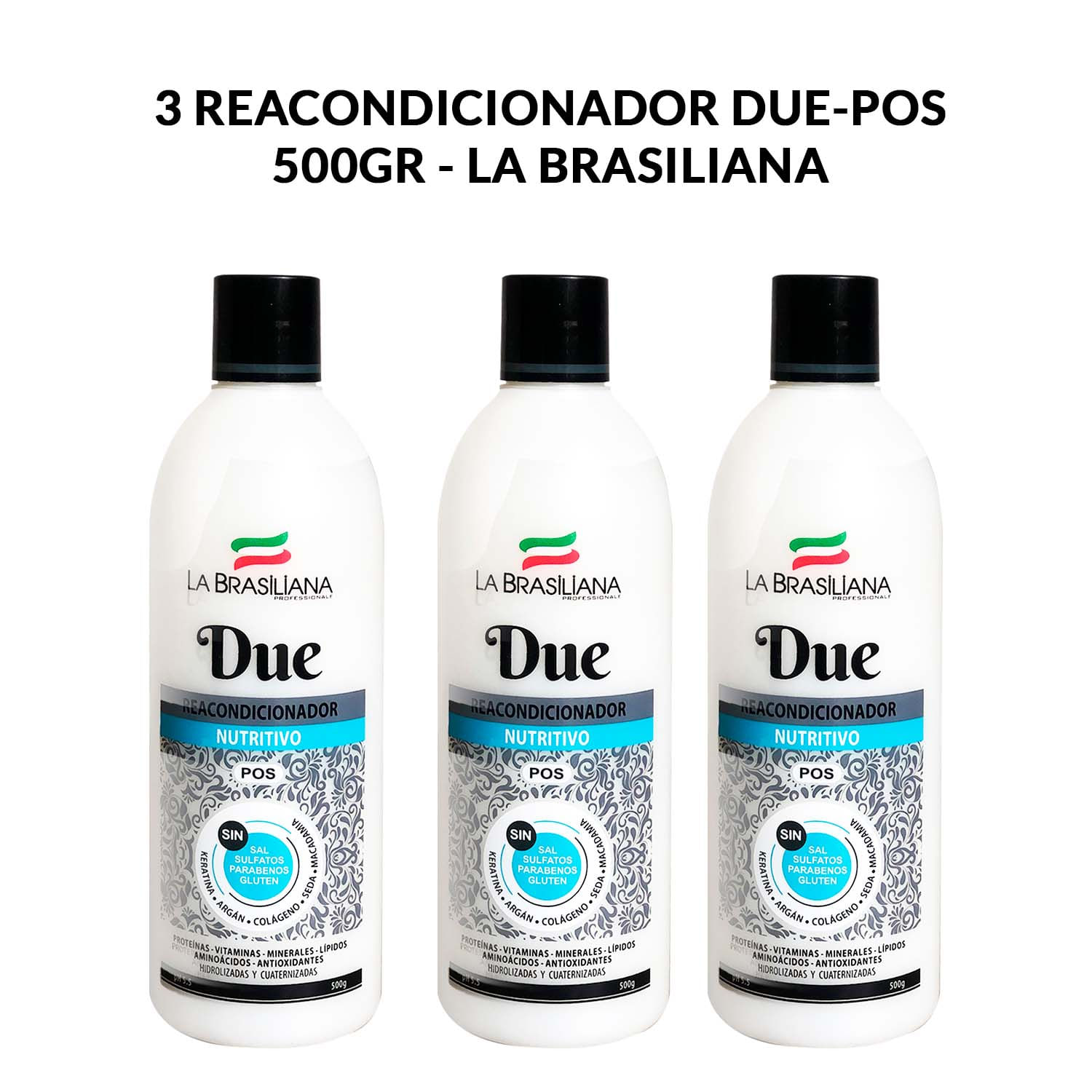 3 Reacondicionador Due-Pos 500gr - La Brasiliana