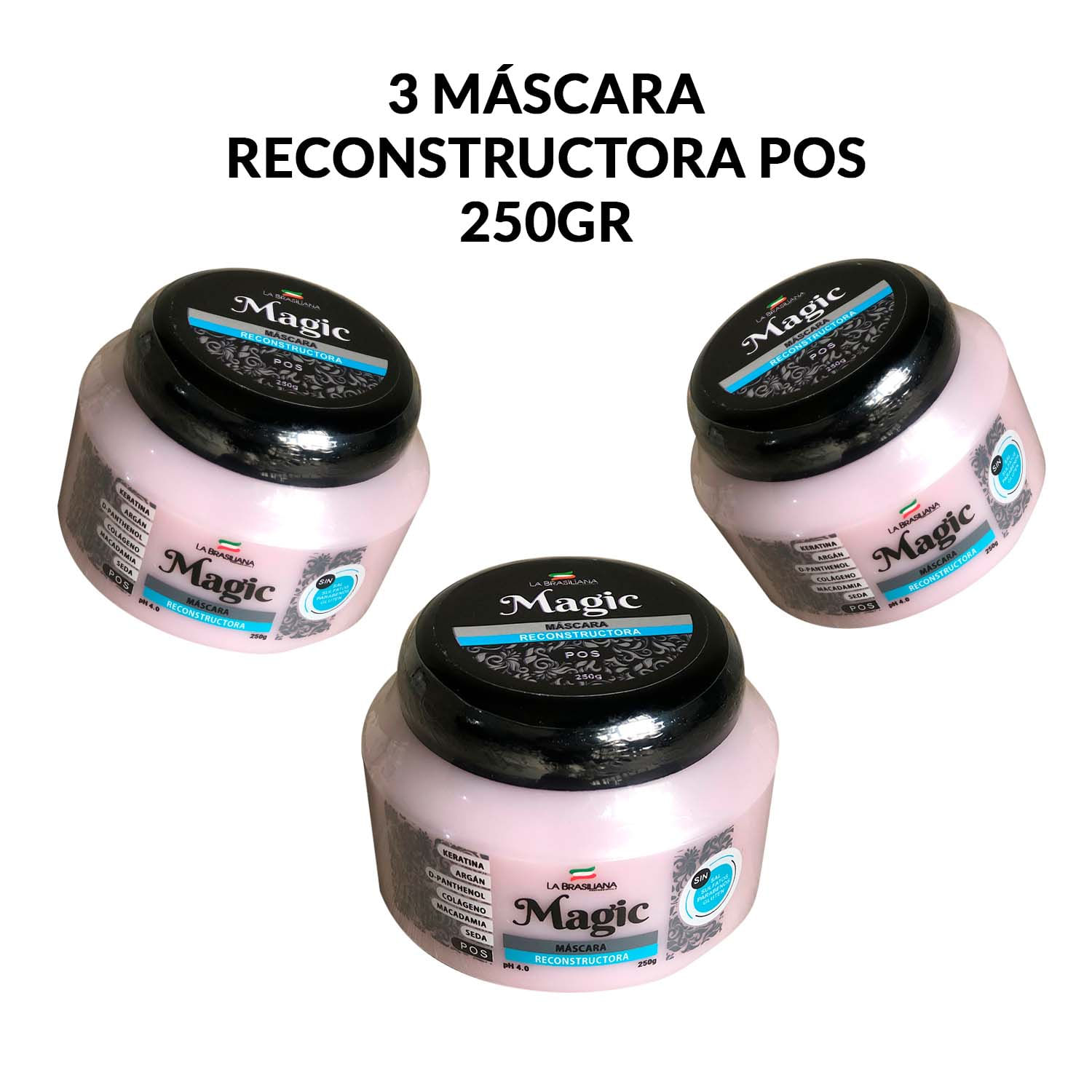 3 Máscara Reconstructora Pos 250gr