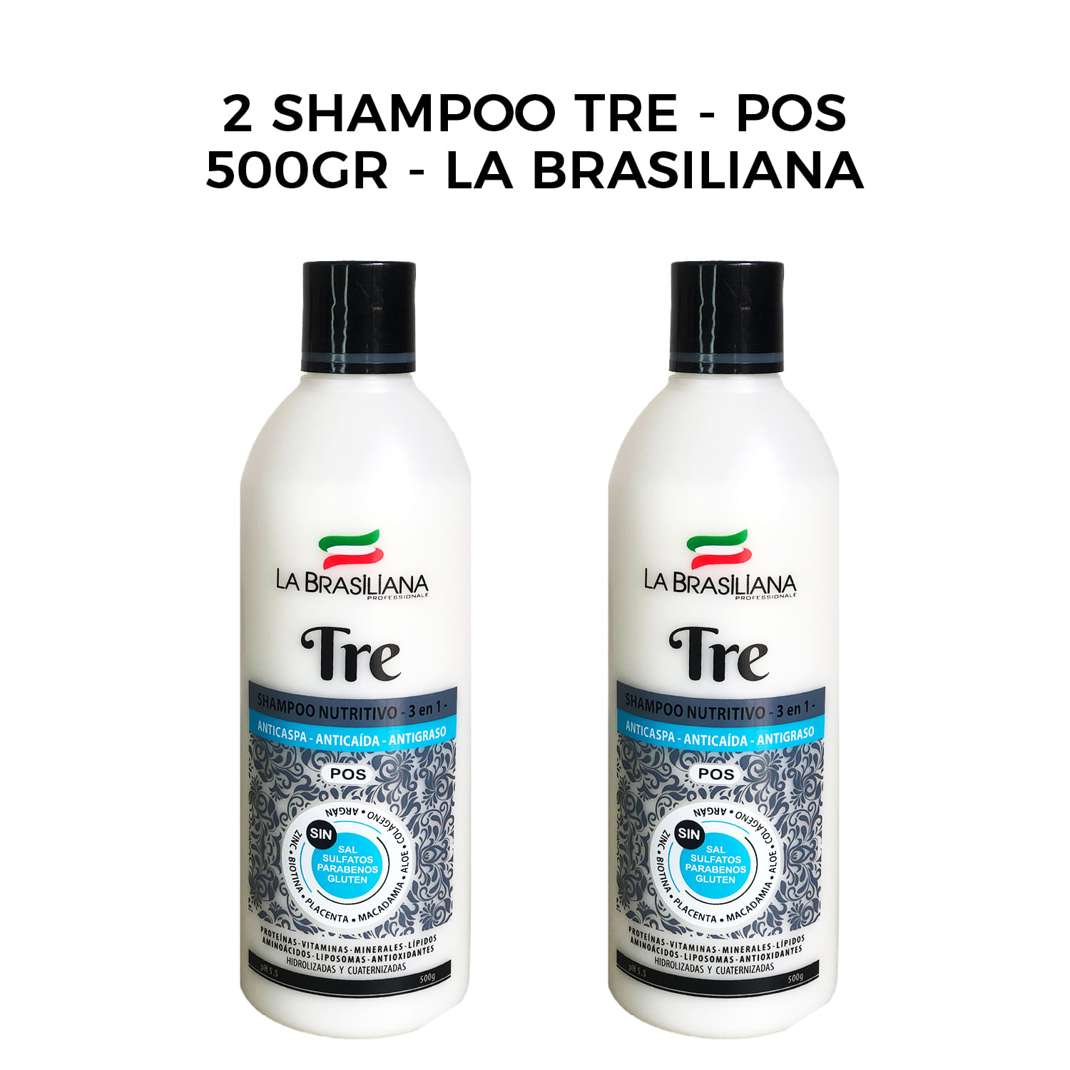 2 Shampoo Tre- Pos 500gr - La Brasiliana